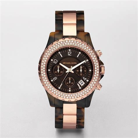 michael kors madison tortoise watch|Petite Lock Pavé Gold.